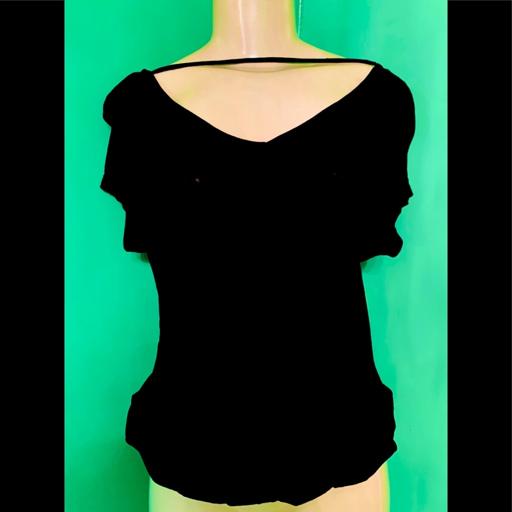 Loft Stylish Solid Black Top - image 1